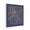 Bloemen - Bohemian - Roze - Pastel aluminium wit klein -3d