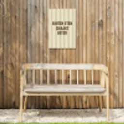 Buiten - Quote - Strepen - Zomer Tuinposter op houten frame 2 cm dik klein -sfeer4