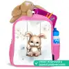 Konijn - Baby dier - Kinderen Kinderrugzak - Roze middel -inhoud_NL