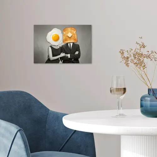 Ontbijt - Koppel - Ei - Brood poster papier klein -sfeer3