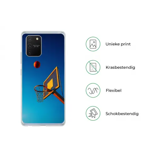 Basketbal -  Lucht - Ring Telefoonhoesje Samsung Galaxy S10 Lite klein -specsS10Lite