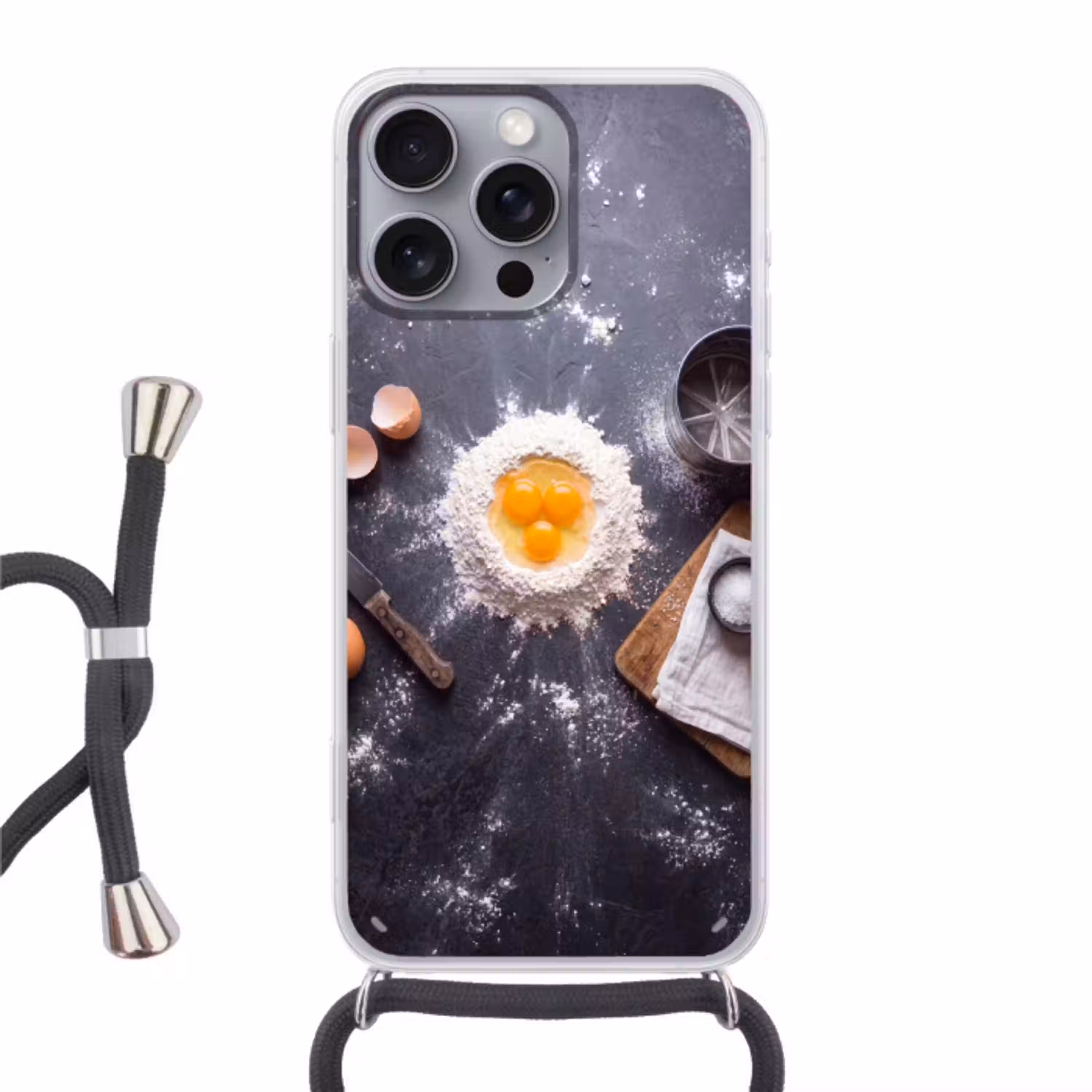 Eten - Bakken - Keuken Hoesje iPhone 16 Pro Max met koord klein -3d
