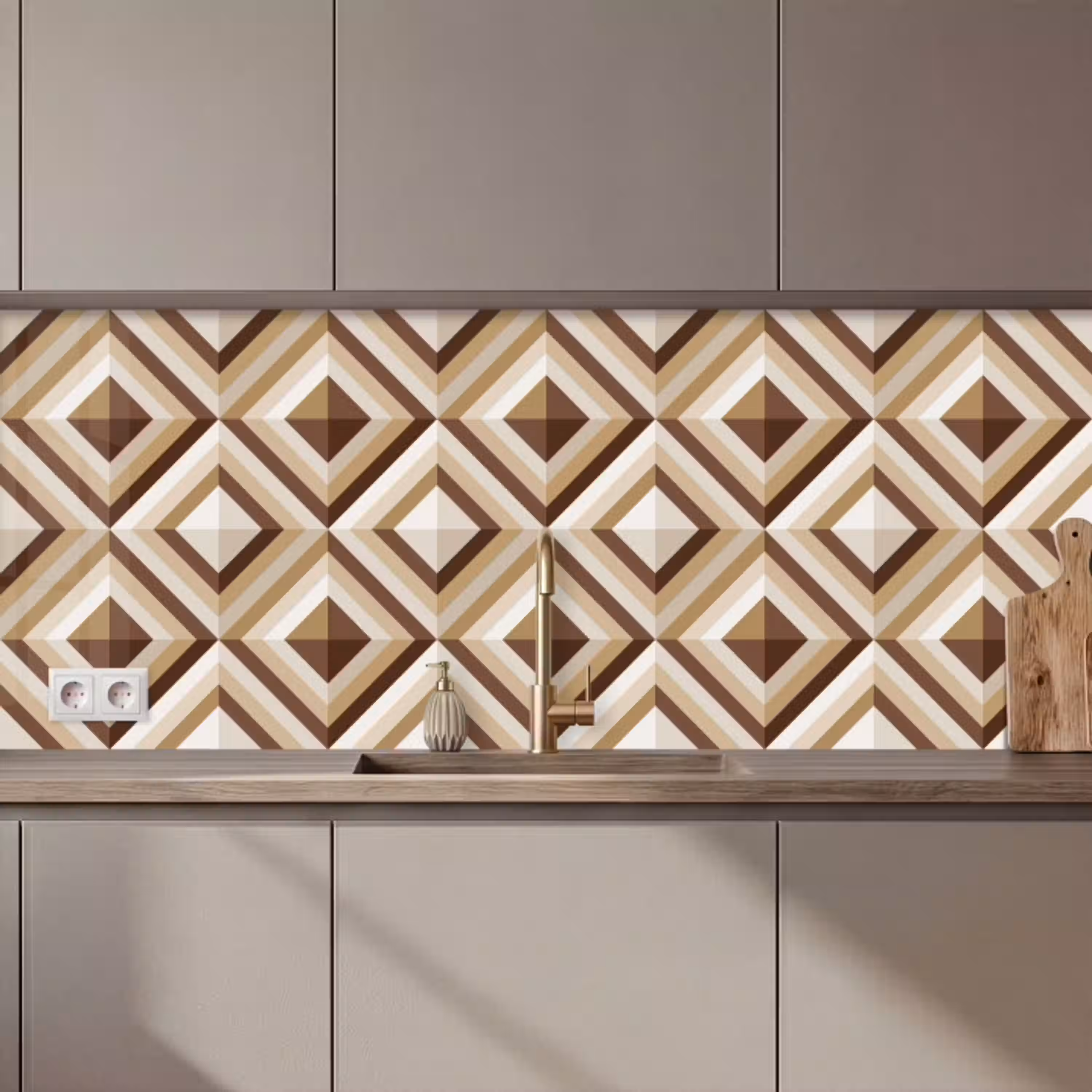 Retro - Ster - Design keuken achterwand 2 middel 871 zz_3dshopping