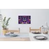 Sierlijk - Bloemen - Vlinder - Paars Muursticker klein -eettafel
