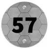 Grijze tegels - Traditioneel Naambord Rond klein -3d