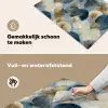 Bladeren - Abstract - Goud - Blauw Inductie beschemer met haakjes klein -ky-schoon-nl