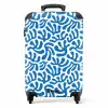 Abstract - Blauw motief NBS - Handbagage koffer - Kinderen Unisex middel -productfoto_recht