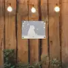 Ijsbeer - Sneeuw - Sterren - Blauw tuinposter los doek klein -sfeer1
