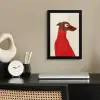 Silhouet - Hond - Trui - Rood fotolijst zwart zonder passe partout klein -sfeer1
