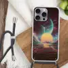 Planeten - Neon - Berglandschap - Zon Hoesje iPhone 16 Pro Max met koord klein -sfeer4