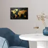 Wereldkaart - Goud - Marmer poster papier klein -sfeer3