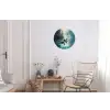 Bos - Water - Eenden - Mistig Wandcirkel aluminium klein -woonkamer