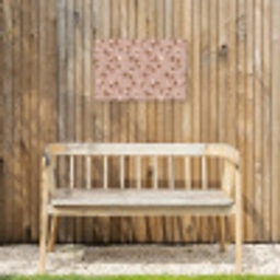 Ginkgo - Patroon - Roze Tuinposter op houten frame 2 cm dik klein 845 -sfeer4