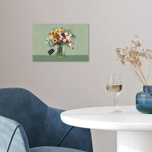 Bloemen - Vaas - Kaartje poster papier klein -sfeer3