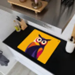 Uil - Grafisch - Kleurrijk - Ogen Inductie beschemer met haakjes middel -sfeer1