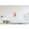 Pittig - Pepers - Rood textielposter latten blank klein -kinderkamer