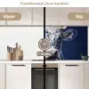 Koe - Delfts - Blauw - Artistiek keuken achterwand 2 middel -voor-na2_NL