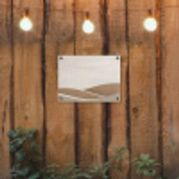 Abstract - Golven - Modern - Beige tuinposter los doek klein -sfeer1