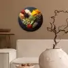 Specerijen - Mix - Hartvorm - Zwart Wandcirkel plexiglas klein -sfeer1