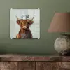Schotse Hooglander - Bruin - Hoorns - Kokskleding plexiglas 5mm klein -sfeer3