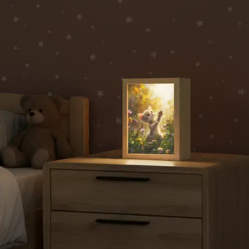 Kitten - Dier - Natuur - Bloemen Light Box met kabel klein -sfeer1_kind