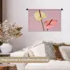 Bloemen - Anthuriums - Geel - Roze Wandkleed katoen klein -sfeer1
