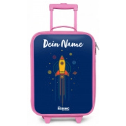 Raket - Planeten - Sterren Kinderkoffer - Roze klein -zz3dotto