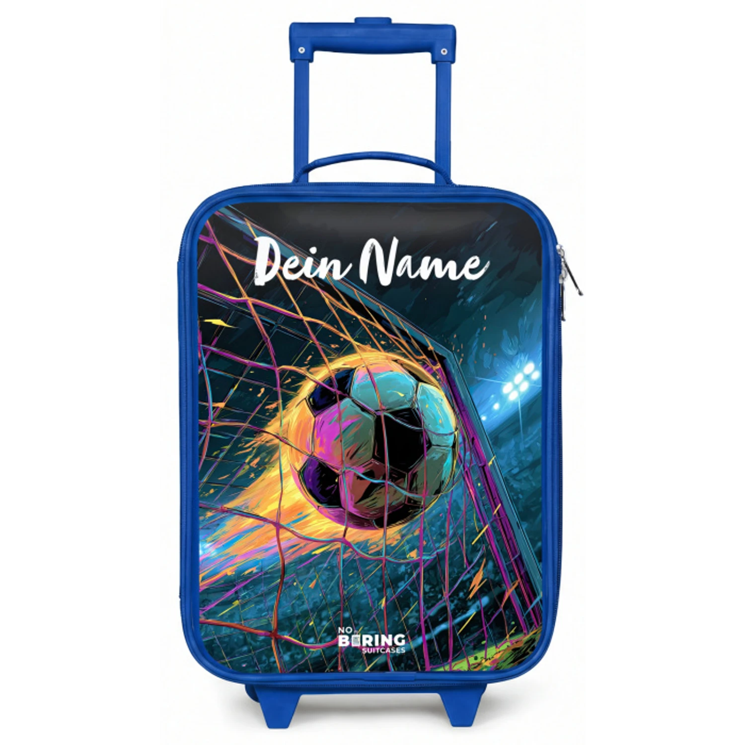 Neon - Net - Voetbal - Kleurrijk Kinderkoffer - Blauw klein -zz3dotto