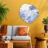 Tropisch - Jungle - Blauw Wandcirkel Organisch Aluminium middel -sfeer4