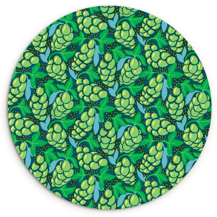 Druiven - Tros - Groen Wandcirkel plexiglas klein 852 -3d