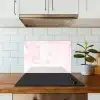 Marmer - Wit - Roze - Chic - Marmerlook keuken achterwand spatscherm klein -sfeer2