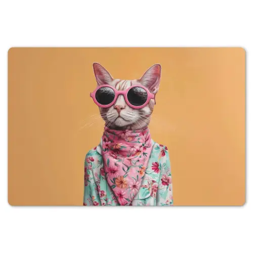 Zonnebril - Kat - Sjaal - Bloemen Placemat vinyl groot -zzsfeer1_Kitchenyeah-website