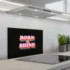Quote - Regenboog - Roze - Zwart keuken achterwand spatscherm klein -3d_schuin