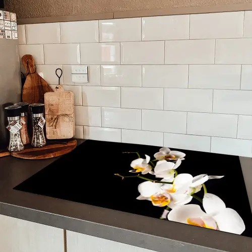 Orchidee - Bloemen - Planten - Botanisch Inductie beschermer vinyl 3mm klein -sfeer3
