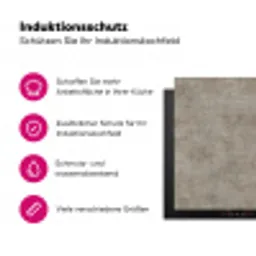 Retro - Beton - Patroon Inductie beschermer vinyl 3mm klein 276 -zzzzzzz-lf-ups