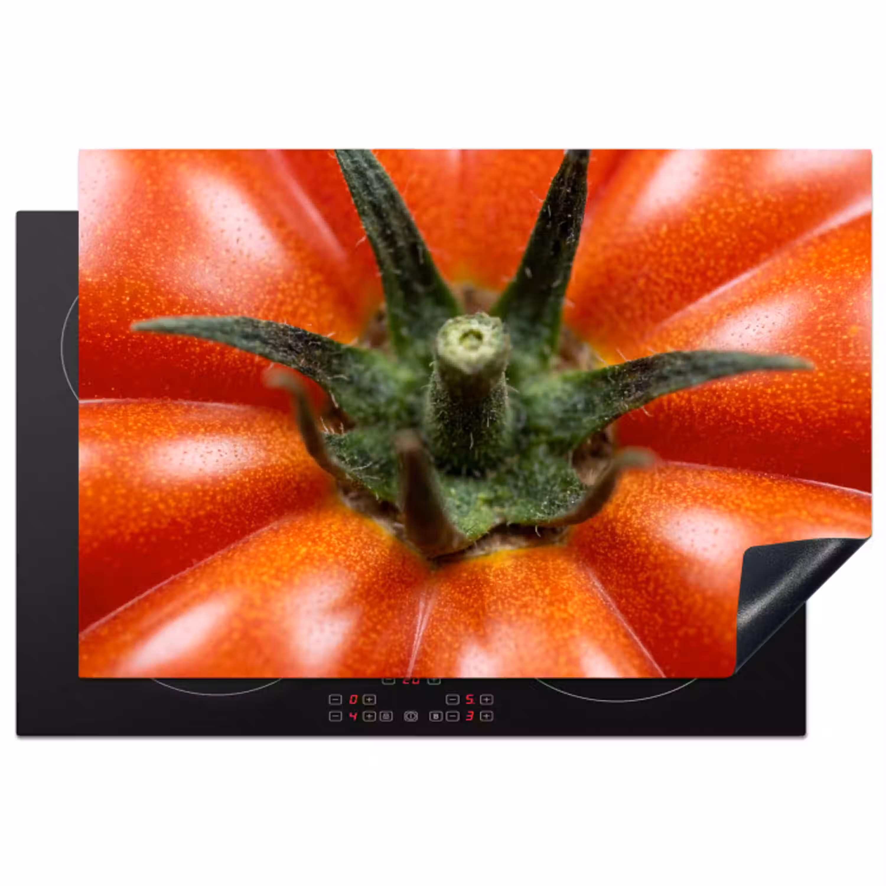 Eten - Tomaat - Rood Inductie beschermer vinyl 3mm klein -3d