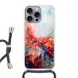 Bloemen - Abstract - Kunst - Modern Hoesje iPhone 16 Pro Max met koord klein -3d
