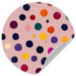 Cirkels - Patroon - Kleurrijk Wandcirkel behangsticker klein 186 -3d