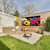 Graffiti - Bloemen - Kleur Tuinposter op houten frame 2 cm dik xxl -sfeer2