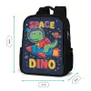 Dino - Raket - Kleurrijk Rugzak - Zwart middel -productfoto_formaten