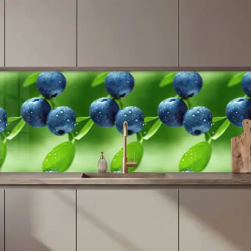 Bosbessen - Paars - Bladeren - Groen keuken achterwand 2 middel 871 zz_3dshopping