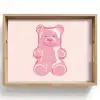 Beer - Roze - Snoep Dienblad Rechthoek middel -z3d_shopping