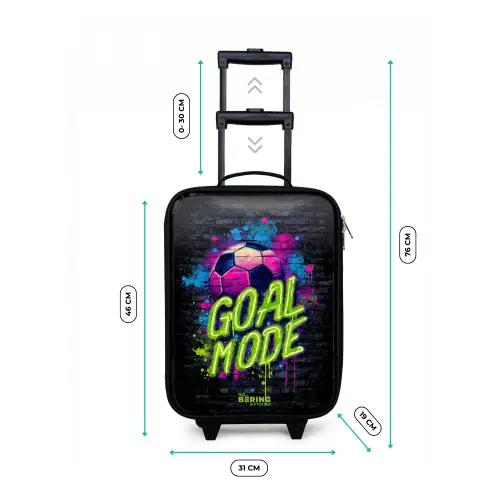 Neon - Graffiti - Voetbal - Kleurrijk Kinderkoffer - Zwart klein -productfoto_formaten