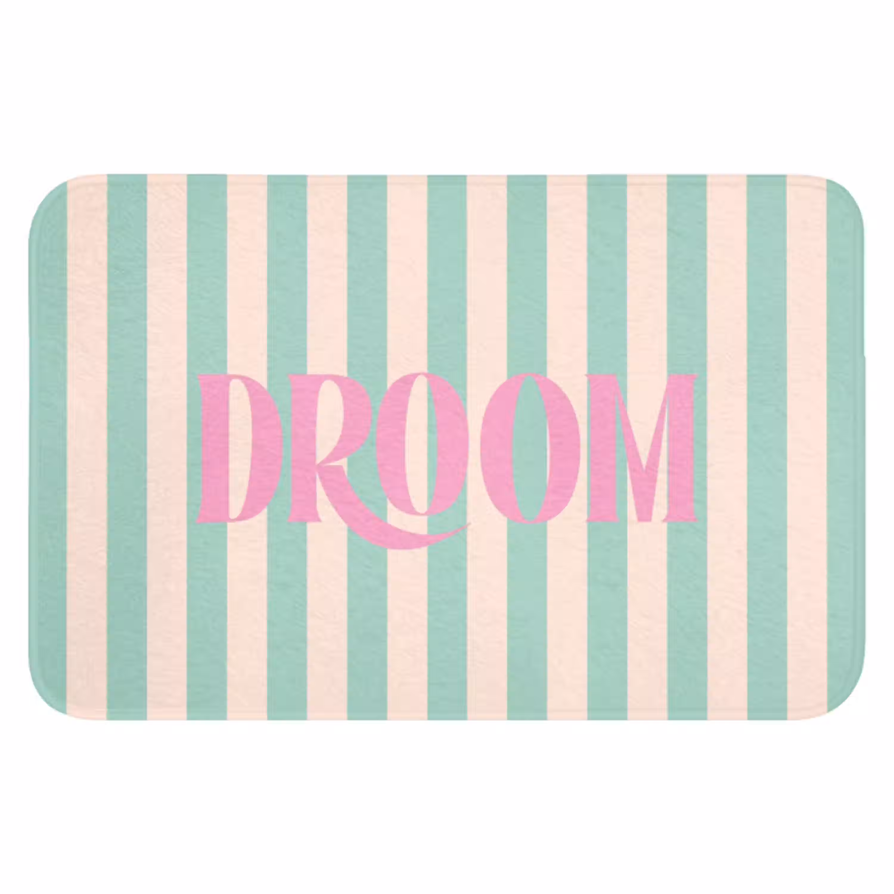 Roze - Groen - Strepen - Droom WCmat klein -3d