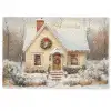 Kerst - Huis - Winter - Sneeuw Deurmat klein -zkaufland3d