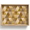 Geometrisch - Driehoek - Goud Dienblad Rechthoek middel 911 -z3d_shopping