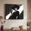Vrouw - Wijn - Chic Textielframe zwart klein -sfeer3