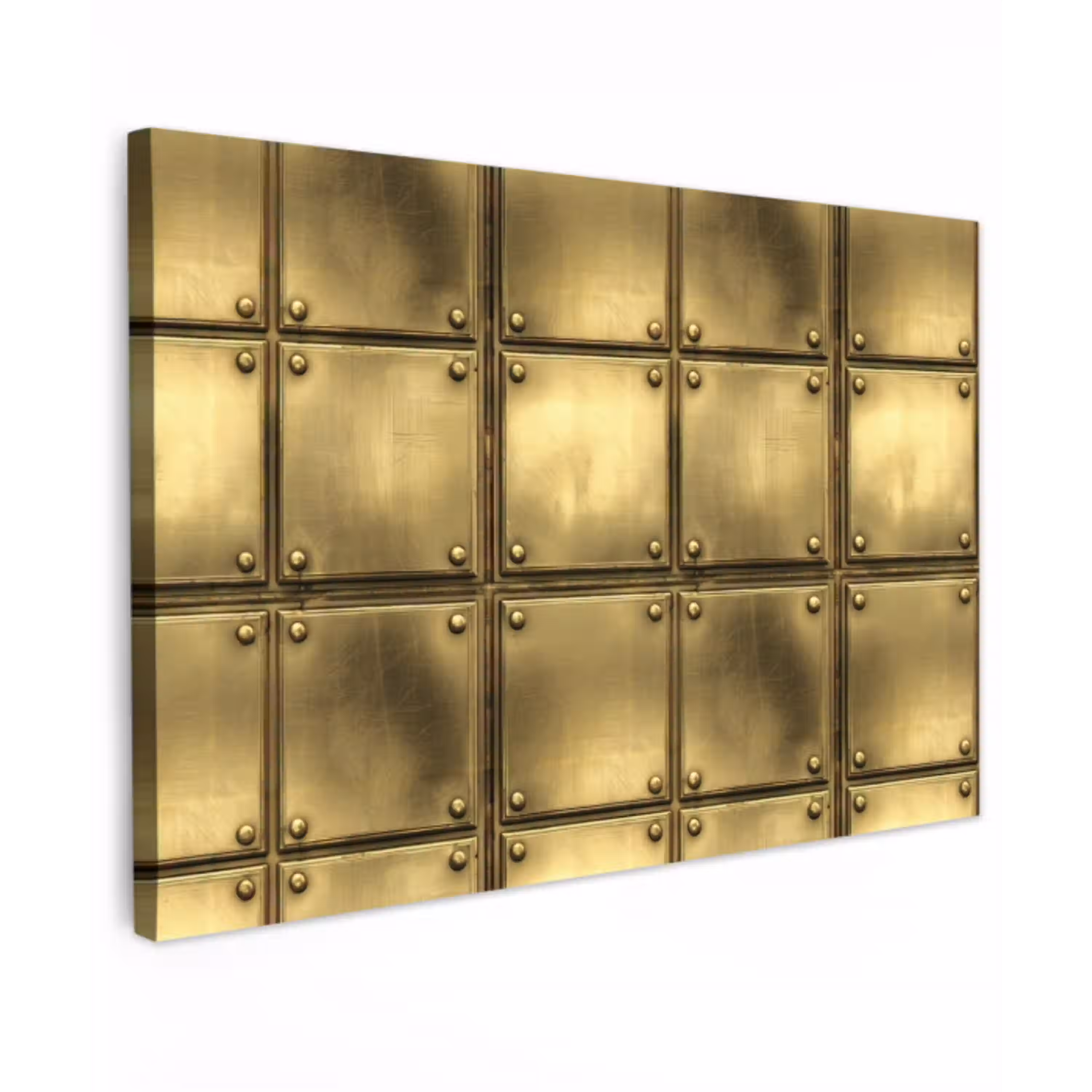 Platen - Industrieel - Stoer - Goud canvas 2cm klein 34 -z3d