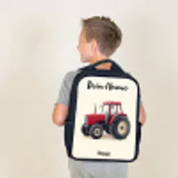 Tractor - Getekend - Rood Rugzak - Zwart middel -sfeer2
