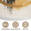 Abstract ontwerp - Zwarte cirkel - Verfvlekken Akoestische PET Vilt - Rond klein -closeup_NL